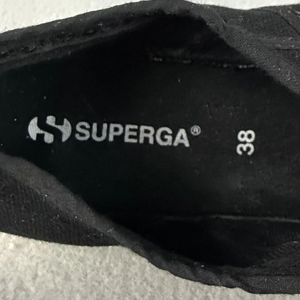 Superga‎ 2750 Cotu Sneakers Womens 7.5 Black Canvas Low Top Classic Lace Up
